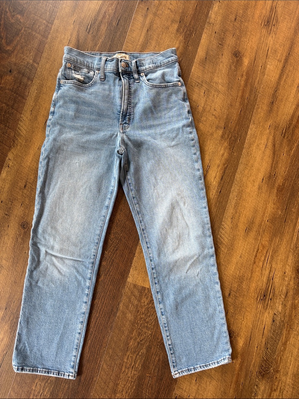 Madewell Light Blue High-Rise Straight Jeans